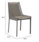 Zuo® Fashion Gray Dining Chair-4