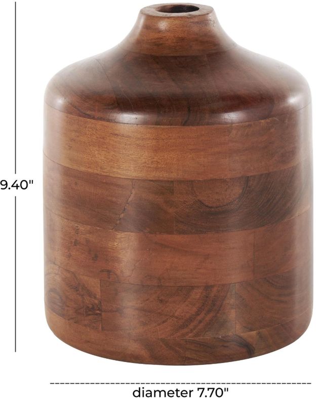 Deco Marche Brown Mosaic Strips Vase-1