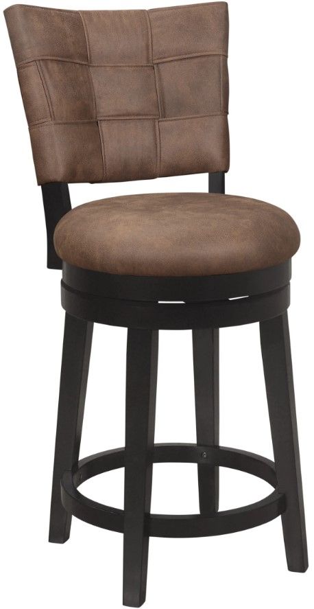 HH2 Home Kaede Brushed Black/Chestnut Bar Stool-0
