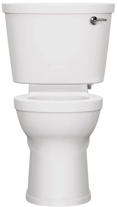 American Standard Champion White PRO Two-Piece Chair Height Elongated Right-Hand Trip Lever Toilet Less Seat 1.28 gpf/4.8 Lpf-1