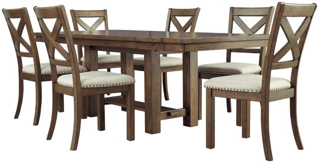 Signature Design by Ashley® Moriville 7-Piece Grayish Brown Dining Set-0