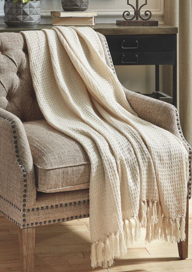 Signature Design by Ashley® Rowena 3-Piece Cream Throws-1