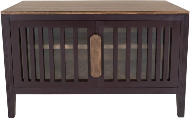 International Furniture Direct Autumn Chocolate Brown/Plum Console-3