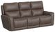 Flexsteel® Carter Brown Power Reclining Sofa with Console and Power Headrests and Lumbar-0