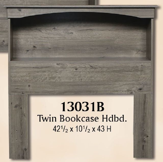 Perdue Woodworks Essential Weathered Gray Ash Twin Bookcase Headboard-0