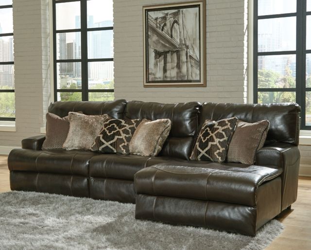 Catnapper® Como 3-Piece Chocolate Right Arm Facing Power Reclining Sectional-2
