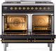 Ilve® Nostalgie II Series 40" Glossy Black Pro Style Dual Fuel Range-1