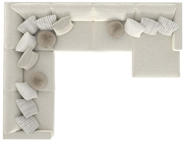Jackson Furniture Ritzy 6-Piece Bone Right-Arm Facing Sectional and Chaise-1