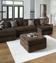Signature Design by Ashley® Midnight-Madness 2-Piece Chocolate U-Shape Sectional and Super Chaise-1