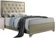 ACME Furniture Carine Champagne Queen Upholstered Panel Bed-0