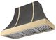 AGA Cascade 48" Slate Wall Mounted Range Hood with Polished Brass Trim-0