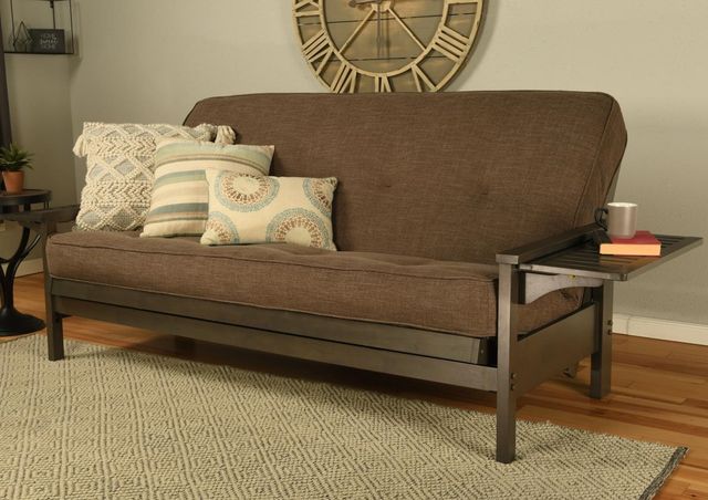 Kodiak Furniture Alamosa Linen Cocoa/Graystone Full Futon with Mattress-3
