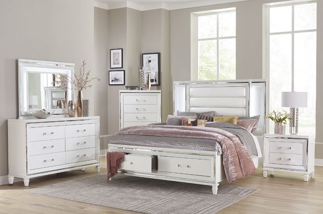 Homelegance® Tamsin White Metallic Chest-1