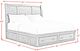 Elements International Sullivan Rich Cherry Upholstered King Panel Storage Bed-2