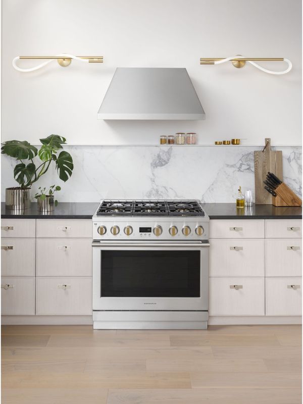Monogram Statement Collection 36" Stainless Steel Pro Style Slide-In Natural Gas Range