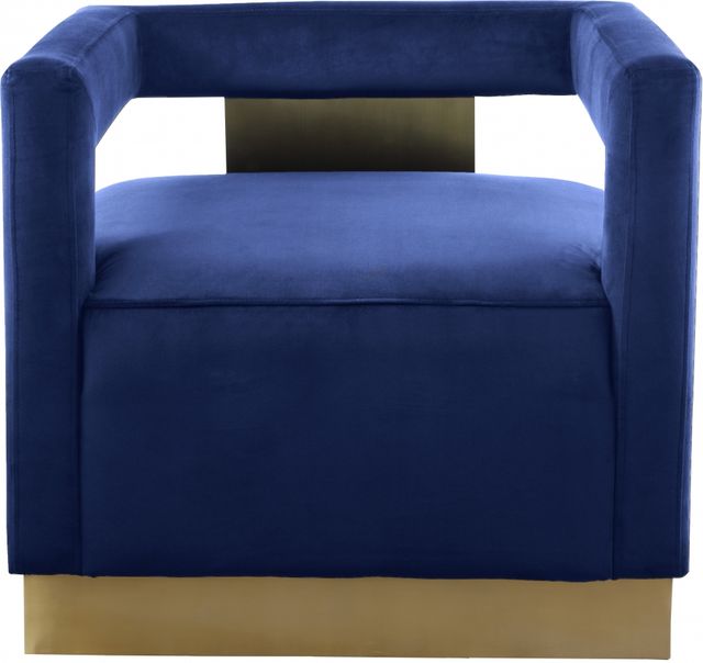 Meridian Furniture Armani Navy Velvet Chair-1