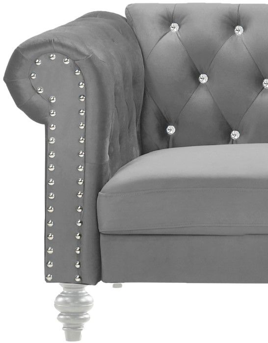 New Classic® Home Furnishings Emma Gray Crystal Chair-3