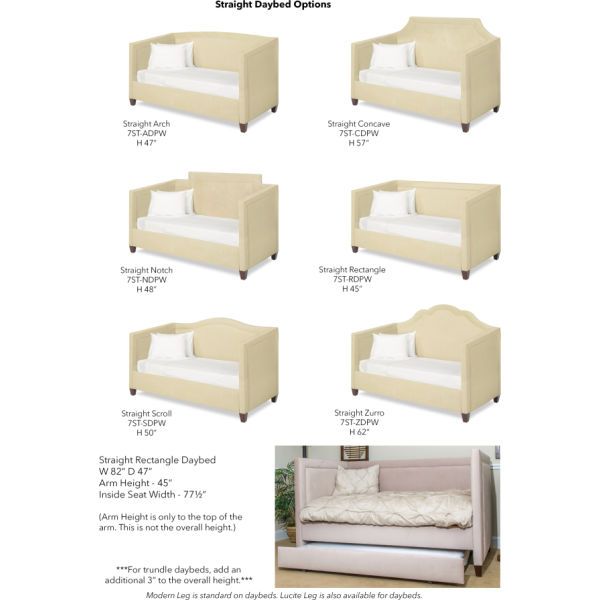 Parker Southern Dream Creations Beige Straight Zurro Daybed-1