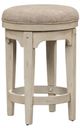 Liberty Furniture Morgan Creek Antique White/Wire Brushed Tobacco Console Swivel Stool-1