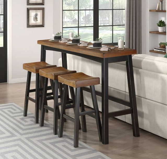 Homelegance® Caspian Black/Brown Pub Height Stool-2
