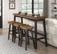 Homelegance® Caspian Black/Brown Pub Height Stool-2