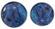 A & B Home 2-Piece Blue Circular Tray Set-1