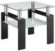 Coaster® Dyer 3-Piece Glass Top Occasional Table with Black/Chrome Base Set-1