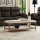 Flexsteel® Verona Cream Rectangular Coffee Table with Pebble Brown-2