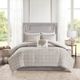 Olliix by Madison Park 4 Piece Ivory Full/Queen Malia Embroidered Cotton Reversible Duvet Cover Set-5