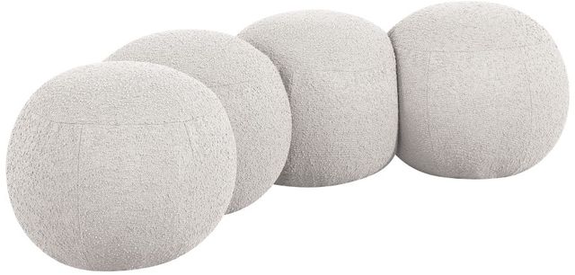 Meridian Furniture Apollo Cream 65" Upholstered Bench-0