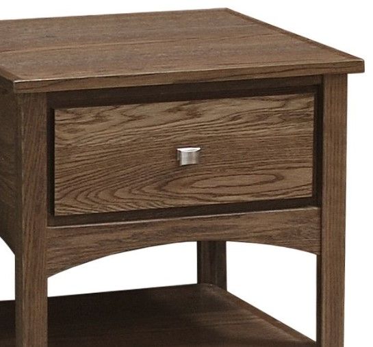 Wolfcraft Furniture Mcmillan Brown 1-Drawer End Table-2