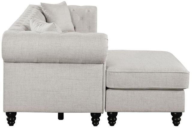 Coaster® Cecilia Oatmeal Upholstered Tufted Reversible Chaise Sectional  Sofa-2