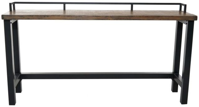 Nest Home Collections Flynn Antique Natural Counter Table with Black Base-2