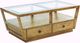 Magnussen Home® Hardison Glass/Warm Stone Brown Rectangular Cocktail Table with Casters-0