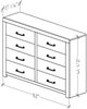 Perdue Woodworks 66,000 Essential White 8-Drawer Chest-2