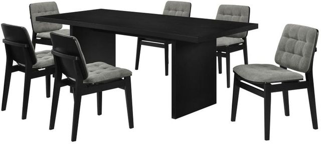 Coaster® Decker 7-Piece Black/Gray Rectangular Dining Table Set-0