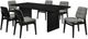 Coaster® Decker 7-Piece Black/Gray Rectangular Dining Table Set-0