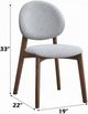 ACME Furniture Hadasa 2-Piece Light Gray/Walnut Dining Side Chair Set-2