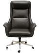 Leather Italia™ Ashton Madison Black/Silver Office Swivel Chair-1
