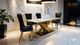 Furniture of America® Basilicata 2-Piece Black/Gold Dining Chair Set-1