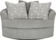 Signature Design by Ashley® Casselbury Cement Oversized Swivel Accent Chair-1