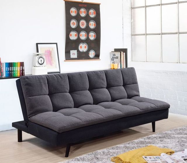 Milton Greens Stars Dark Gray Pillow Top Futon Bed-1