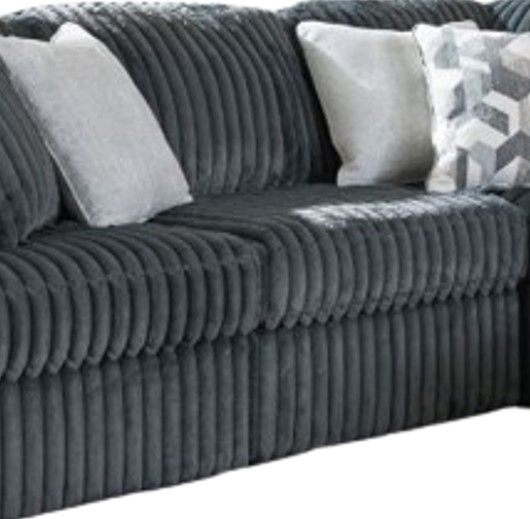 Signature Design by Ashley® Midnight-Madness 5-Piece Gunmetal Right-Arm Facing Sectional with Chaise-3