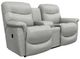 La-Z-Boy® James Dove Gray Manual Reclining Loveseat with Console-0