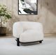 Coaster® Lawler Black/Ivory Upholstered Barrel Back Accent Chair-1