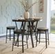 Powell® Enzo 5-Piece Charcoal Brown Dining Set with Black Base-4