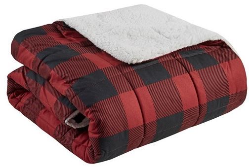 Olliix by Woolrich Linden Red Oversized Softspun Down Alternative Throw-0