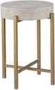 Forty West Collin White Accent Table with Gold Base-0