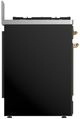 Ilve® Majestic III 30" Glossy Black Pro Style Dual Fuel Liquid Propane Range with Triple Glass Door and Brass Trim-4