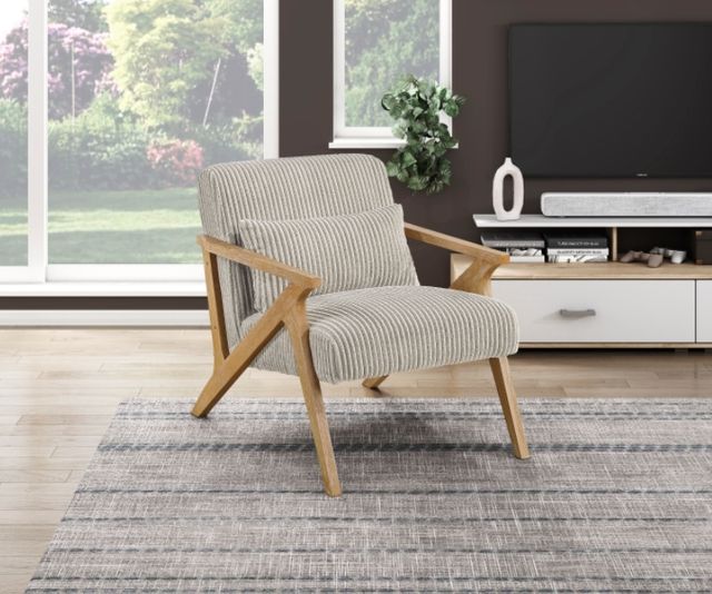 Homelegance® Chevron Taupe/Brown Accent Chair-1